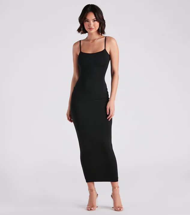 In Plain Sight Smooth Knit Maxi Dress | Windsor Stores