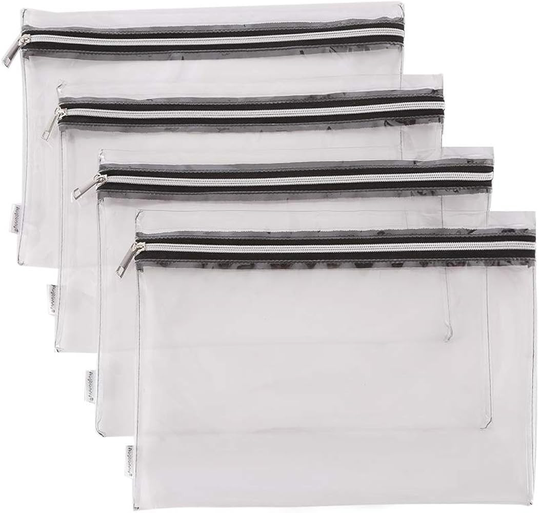 Amazon.com: Augbunny Clear Vinyl Zipper Multi-purpose Waterproof Office Home Supply Organizers to... | Amazon (US)