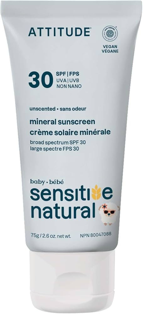 ATTITUDE Mineral Sunscreen for Baby and Kids with Sensitive Skin, EWG Verified, Broad Spectrum UV... | Amazon (US)
