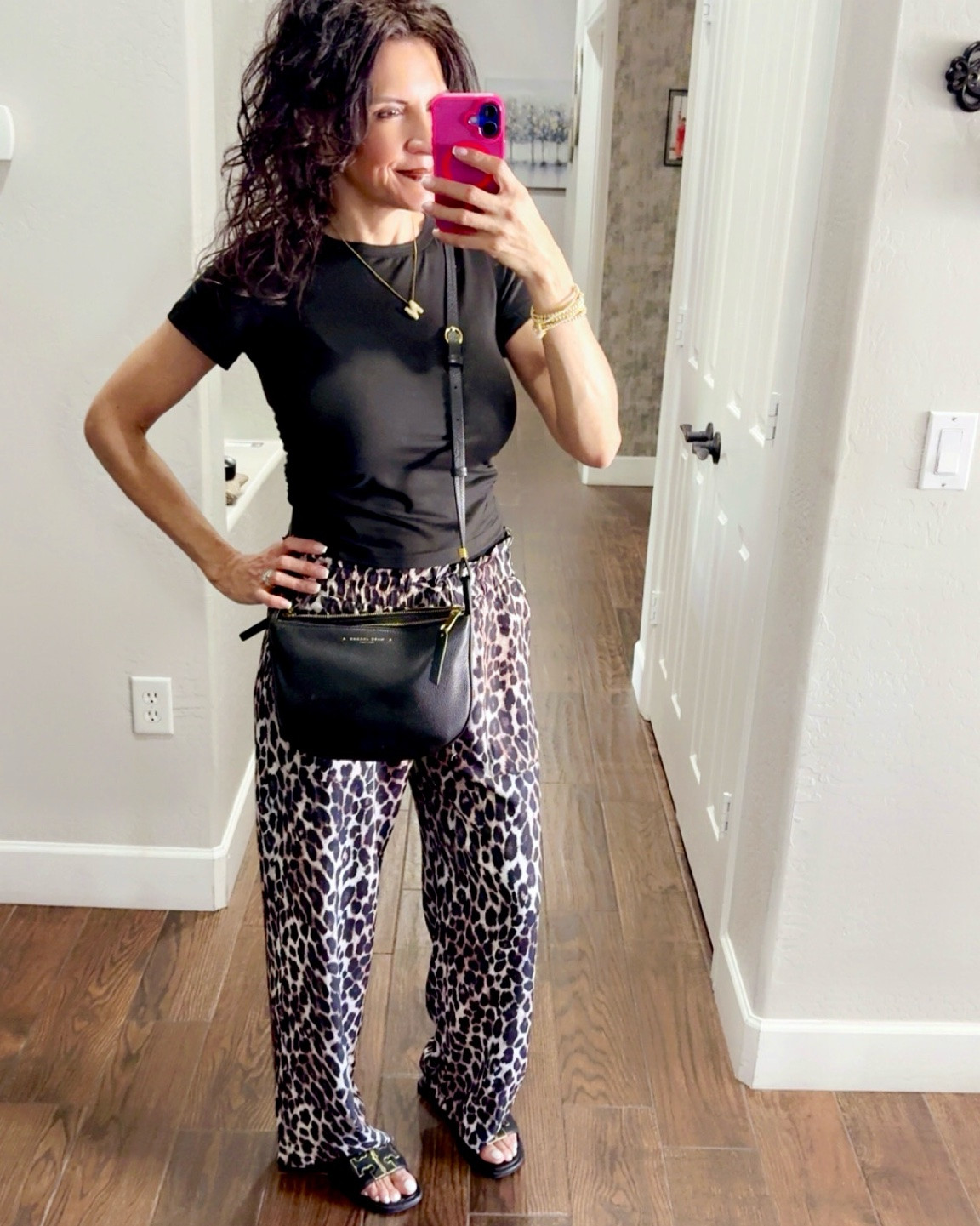 Comfort and style? Yes, please! 🐆 These flowy leopard print pants are one of those pieces you’ll wear on repeat. The lightweight fabric keeps you cool, the pockets make them extra practical, and they’re comfortable enough for long travel days or busy errands. Pair them with a simple tee and sandals for an everyday look, or swap in heels and a cute blouse for dinner or date night.

You’ll be amazed at how versatile these are! Shop this look and all my affordable favorites in my LTK. 🤍 

My purse is an old one from Marc Jacobs and my bracelets are from @macys 🥰


Happy weekend! 

#TravelOutfit #LeopardPrint #FashionOver50

#LTKOver40 #LTKTravel #LTKstorytime
