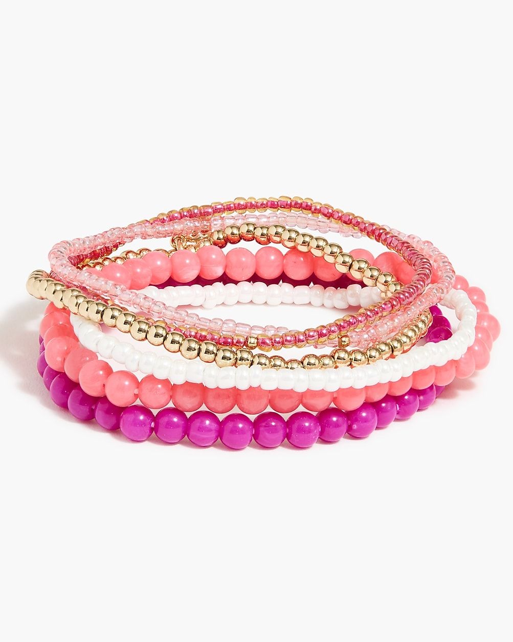 Multicolor beaded stretch bracelets set | J.Crew Factory