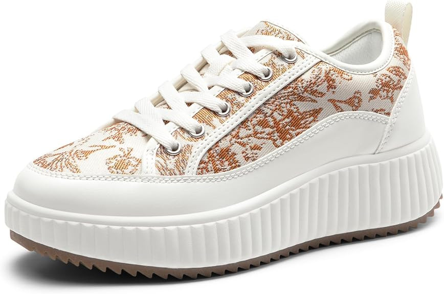 DREAM PAIRS Women Chunky City Tweed Comfortable Casual Platform Fashion Sneaker | Amazon (US)