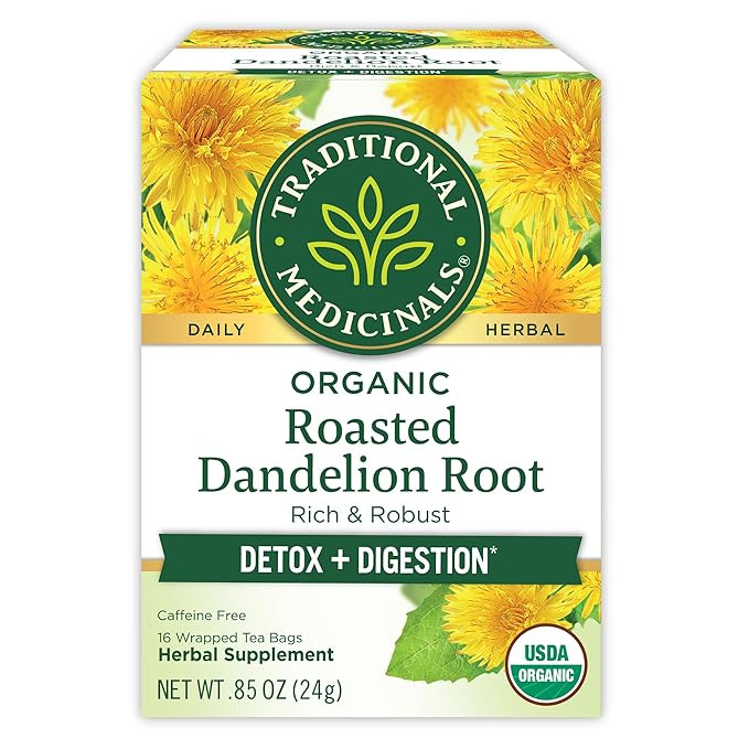 Traditional Medicinals Organic Roasted Dandelion Root Herbal Tea, Supports Healthy Digestion, (Pa... | Amazon (US)