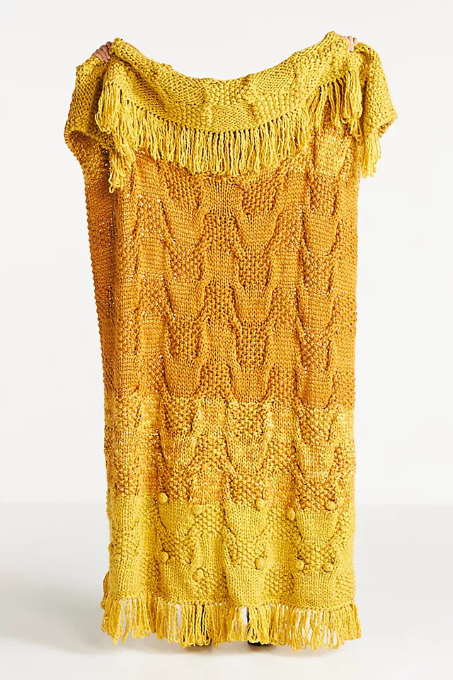 Telly Knit Throw Blanket | Anthropologie (US)