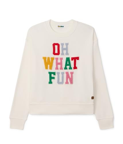 Tipsy Elves Cozy Christmas Sweatshirts for Women - Cute Festive Womens Xmas Pullovers - Winter Holiday Outfit - White Oh What Fun Christmas Sweatshirt Size - X-Small | Amazon (US)