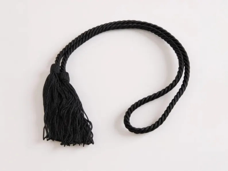 Braided Silk Tassel Rope Belt Nautical Inspired Handmade Multiple Colors | Etsy (US)