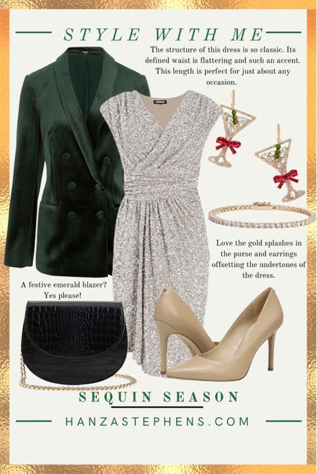 How beautiful is this emerald green blazer paired with this sequined dress? It’s perfect!

#LTKSeasonal #LTKHoliday