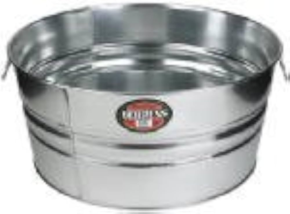 Behrens High Grade Steel 3GS 17 Gal Silver Galvanized Steel Round Tub | Amazon (US)