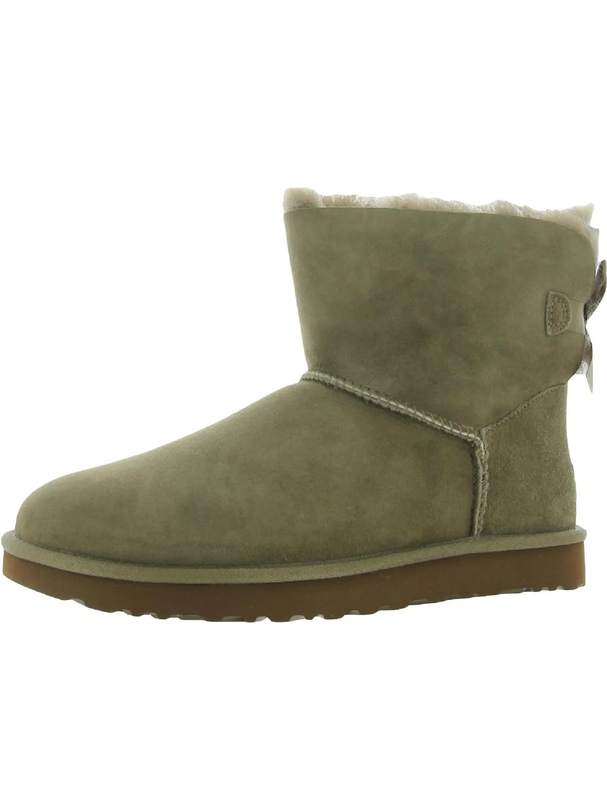 Mini Bailey Bow II Womens Suede Shearling Winter Boots | Shop Simon
