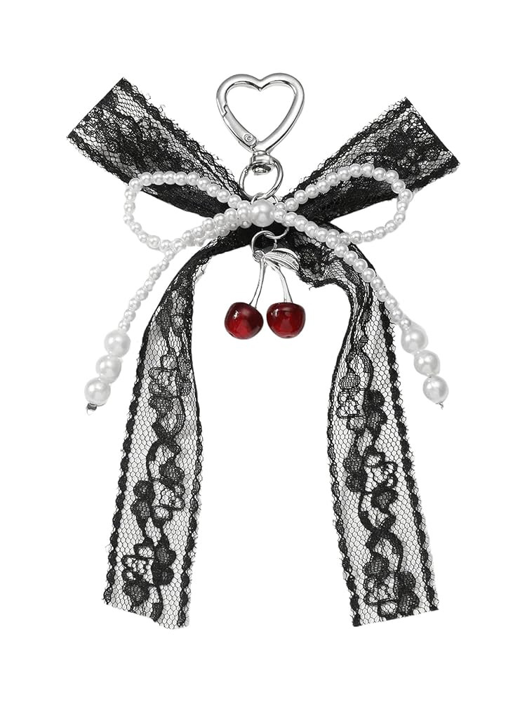 MakeMeChic Women's Bow Bag Charm Cute Keychain Ribbon Metal Retro Y2K Accessories | Amazon (US)