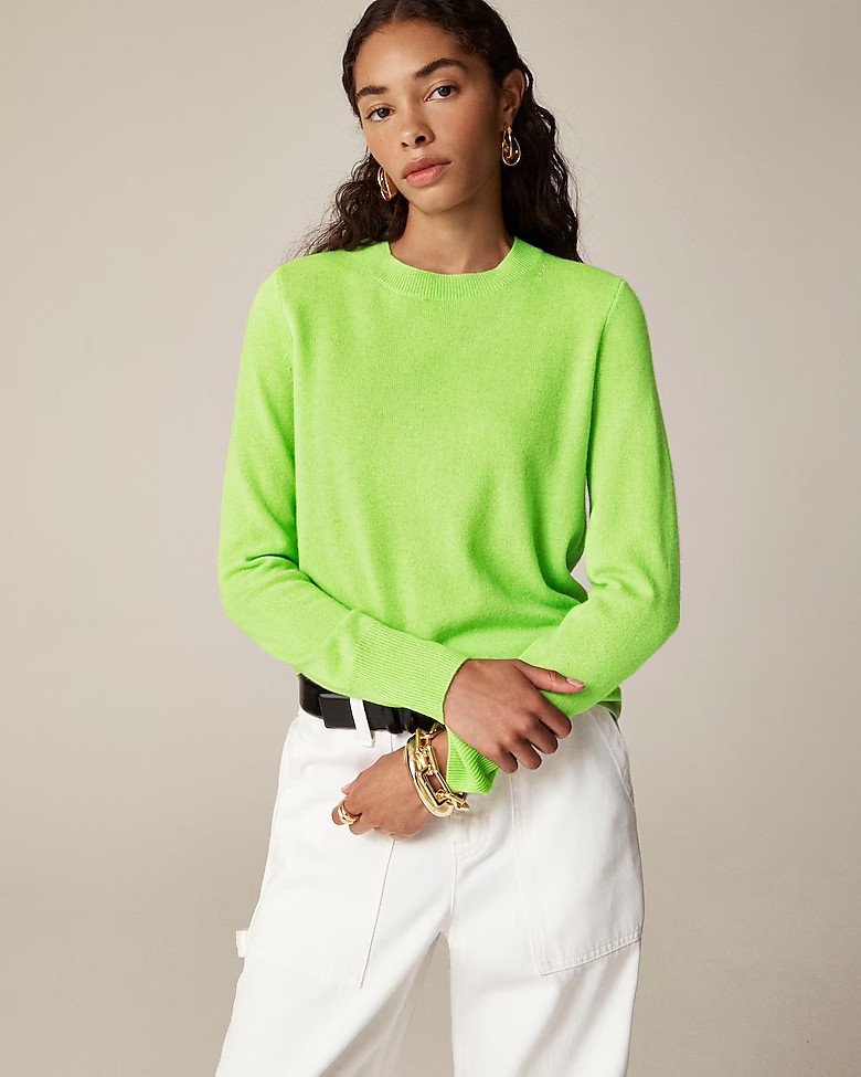 Cashmere classic-fit crewneck sweater | J. Crew US