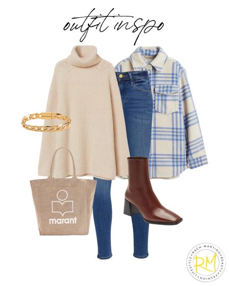 Plaid shacket, Spring outfit oversize sweater, and skinny jeans with boots outfit 

#LTKsalealert #LTKstyletip #LTKunder50