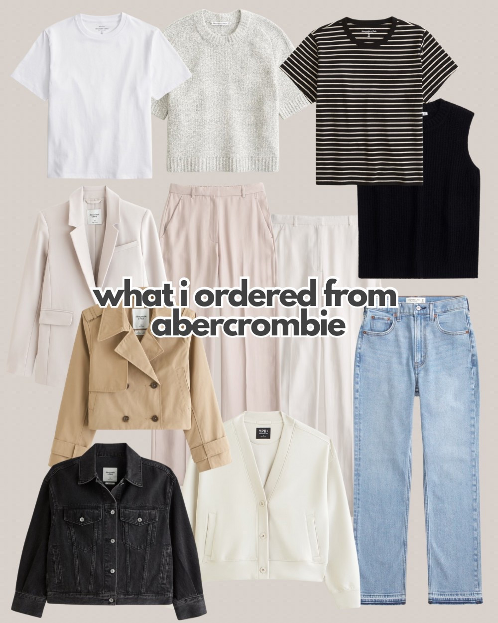 Here’s my first order from Abercrombie since giving birth to my second baby! Going for easy fitting clothes in classic colors and styles while I try to figure out my postpartum size and vibe.

White t-shirt, gray short sleeve sweater, black striped shirt, beige blazer, beige pants, cream pants, high waisted straight jeans, cropped trench jacket, denim jacket, cream cardigan, Abercrombie sale.


#LTKSpringSale #LTKSeasonal #LTKSaleAlert