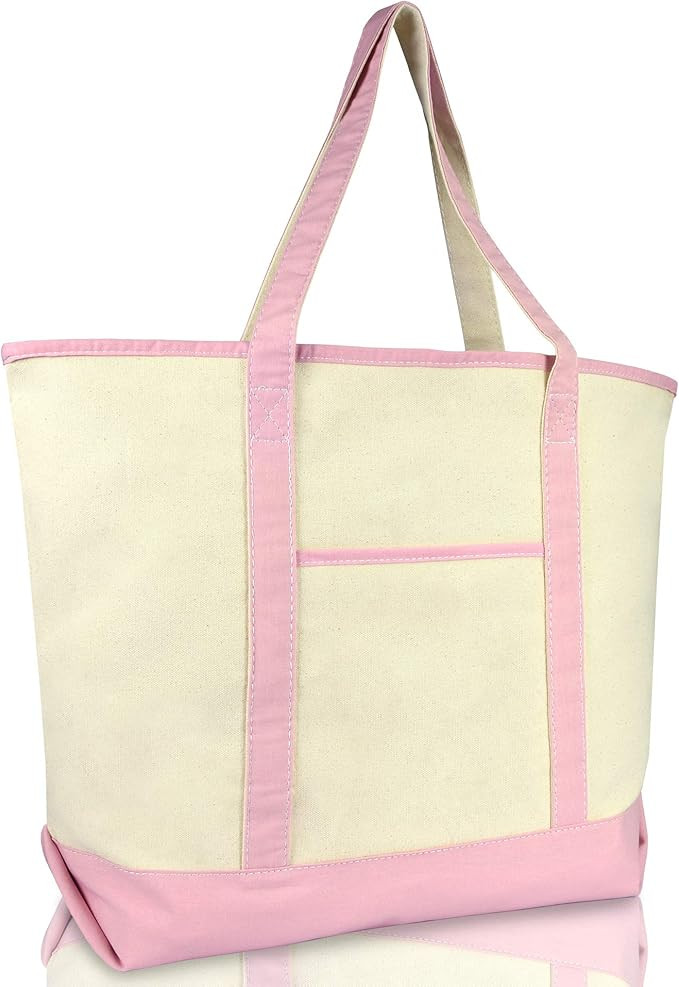 22" Open Top Heavy Duty Deluxe Tote Bag with Outer Pocket | Amazon (US)