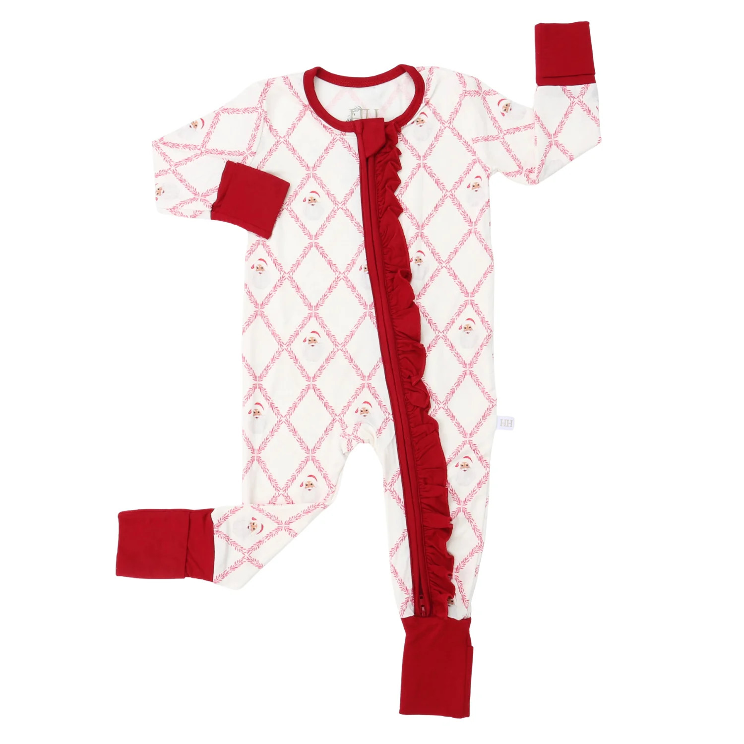 Girls Trellis Sleigh Bells Double Zipper Romper | Hamner Hill
