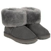 Just Sheepskin Ladies Cornwall Sheepskin Boot - Granite | Very (UK)