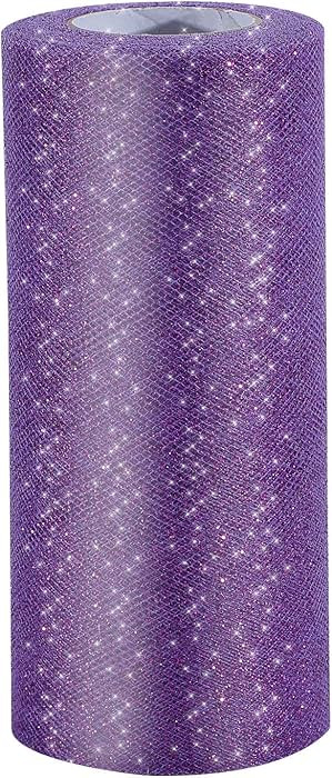 Glitter Tulle Roll Sparkling Tulle Ribbon Fabric Tulle Spool for Wedding Decoration Gift Wrapping... | Amazon (US)