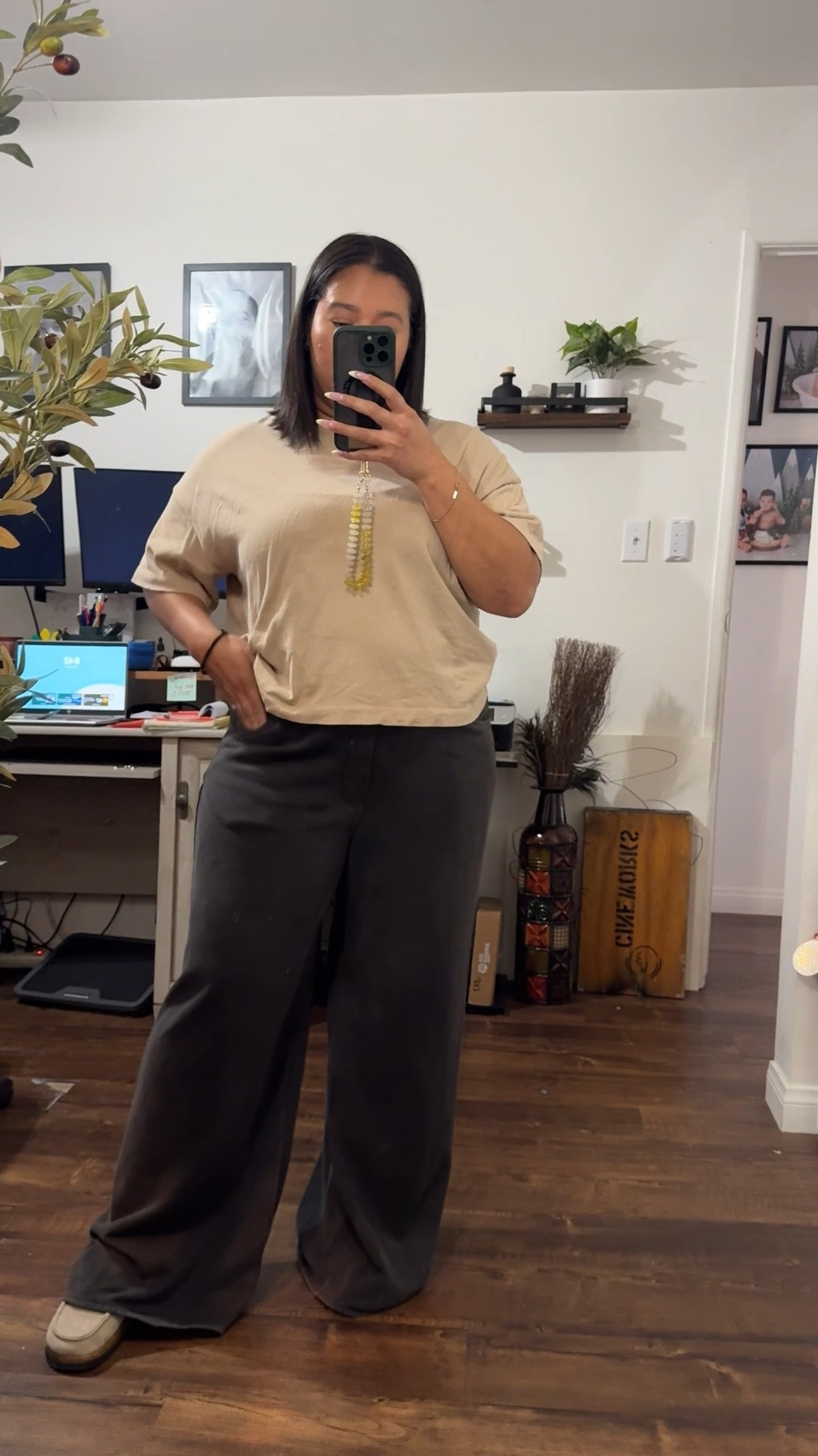 Easy casual outfit I’m wearing as a wfh midsize mom. 

Shirt - large / great quality and super comfortable 
Pants - large / tts / run long from the bottoms / tummy friendly 

Casual outfit 
Spring outfit 
Mom outfit 
Midsize outfit 
Midsize fashion
Curvy fashion
WFH outfit
Tummy friendly outfit 


#LTKootd #LTKMidsize #LTKmomlife