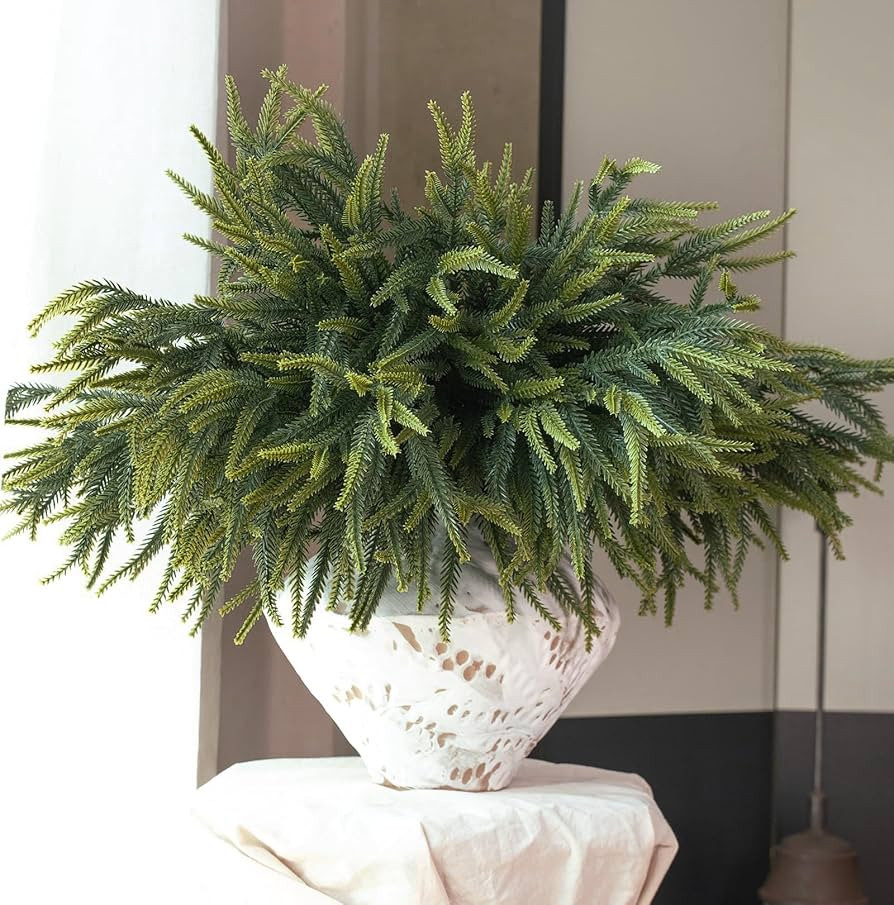 N&T NIETING 24inch Christmas Norfolk Pine Branches Norfolk Pine Artificial Christmas Branches Rea... | Amazon (US)