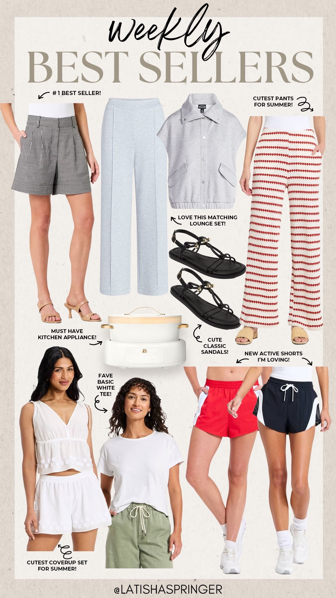 Last week’s best sellers!

#bestsellers

Weekly best sellers. Target fashion. Target summer style. Target summer sandals. Target activewear. Target summer active shorts. Walmart summer lounge set.

#LTKootd #LTKSeasonal #LTKActive