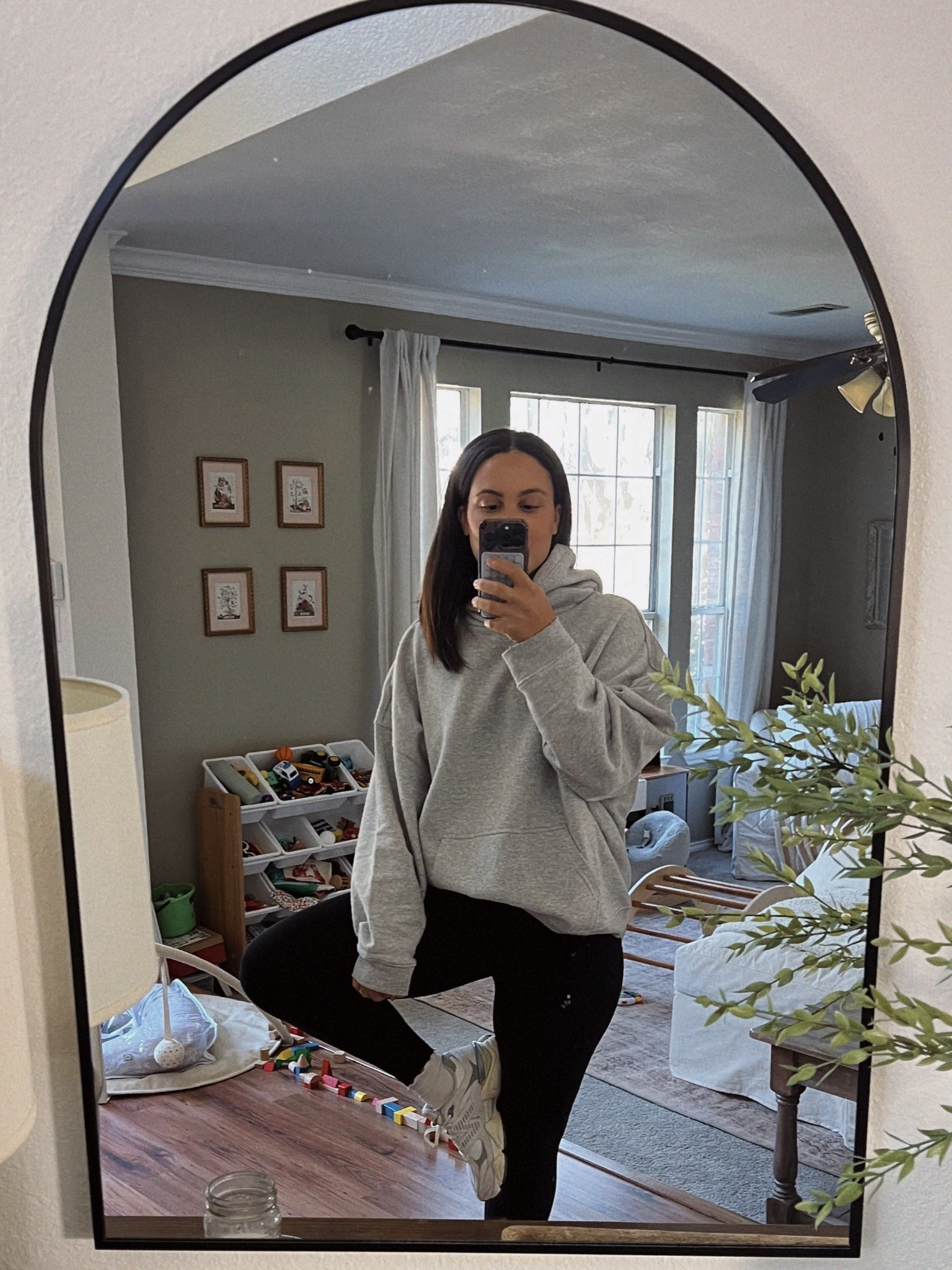 The perfect hoodie ✅
Fits true to size too! 
If you don’t have new balance 9060s I highly recommend! They are chunky and make me feel small lol
And bombas socks are my fave, especially the ruffle ones!