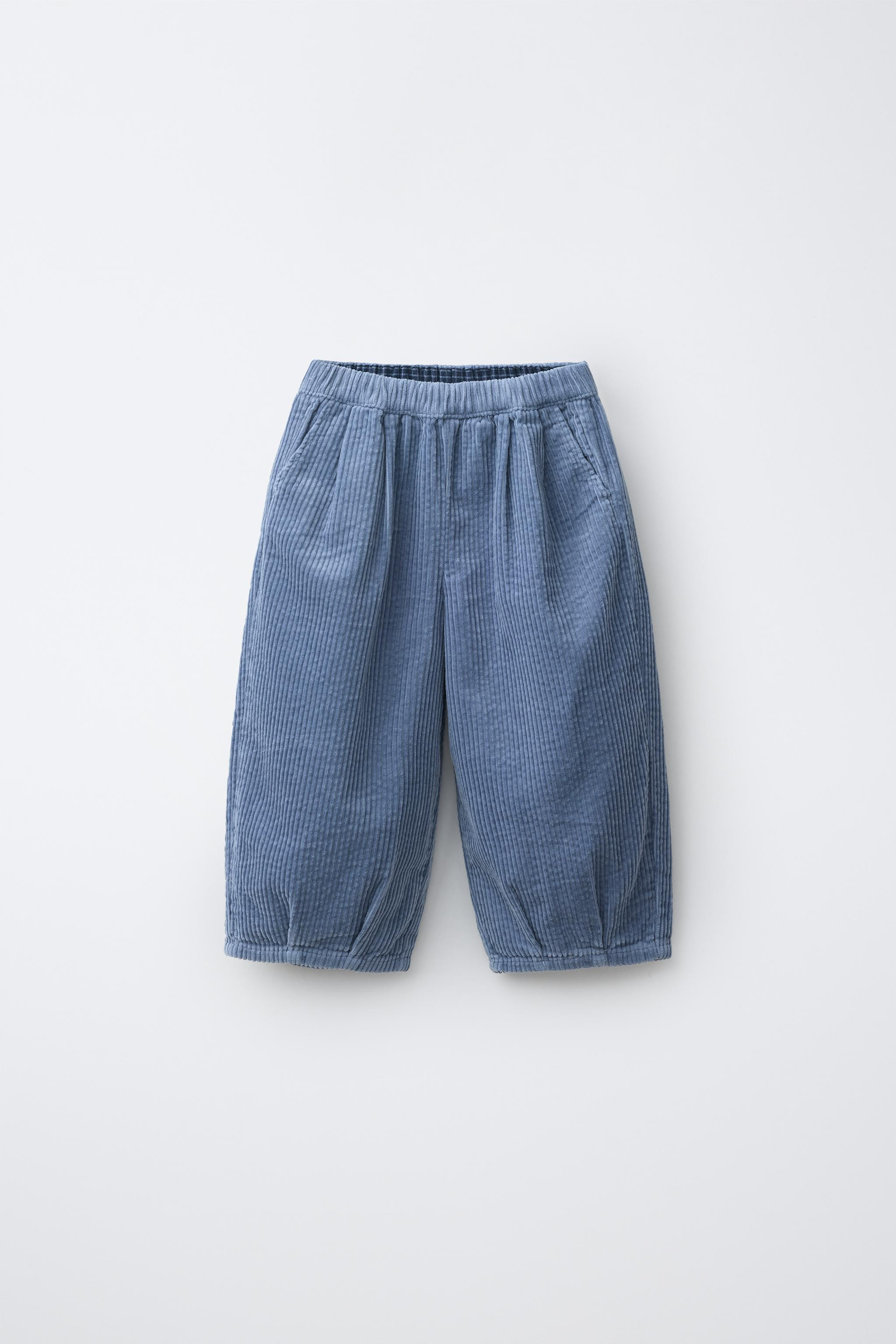 CORDUROY BALLOON TROUSERS WITH PLEATS | Zara UK