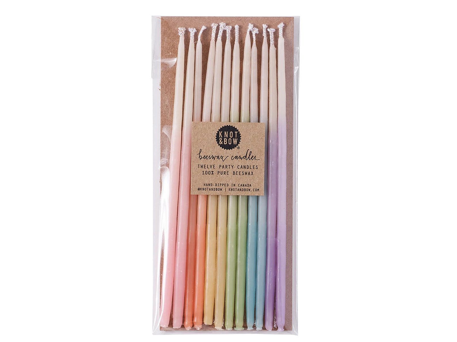 Birthday Candles  Hand-dipped Beeswax Tall Rainbow Ombré | Etsy | Etsy (US)
