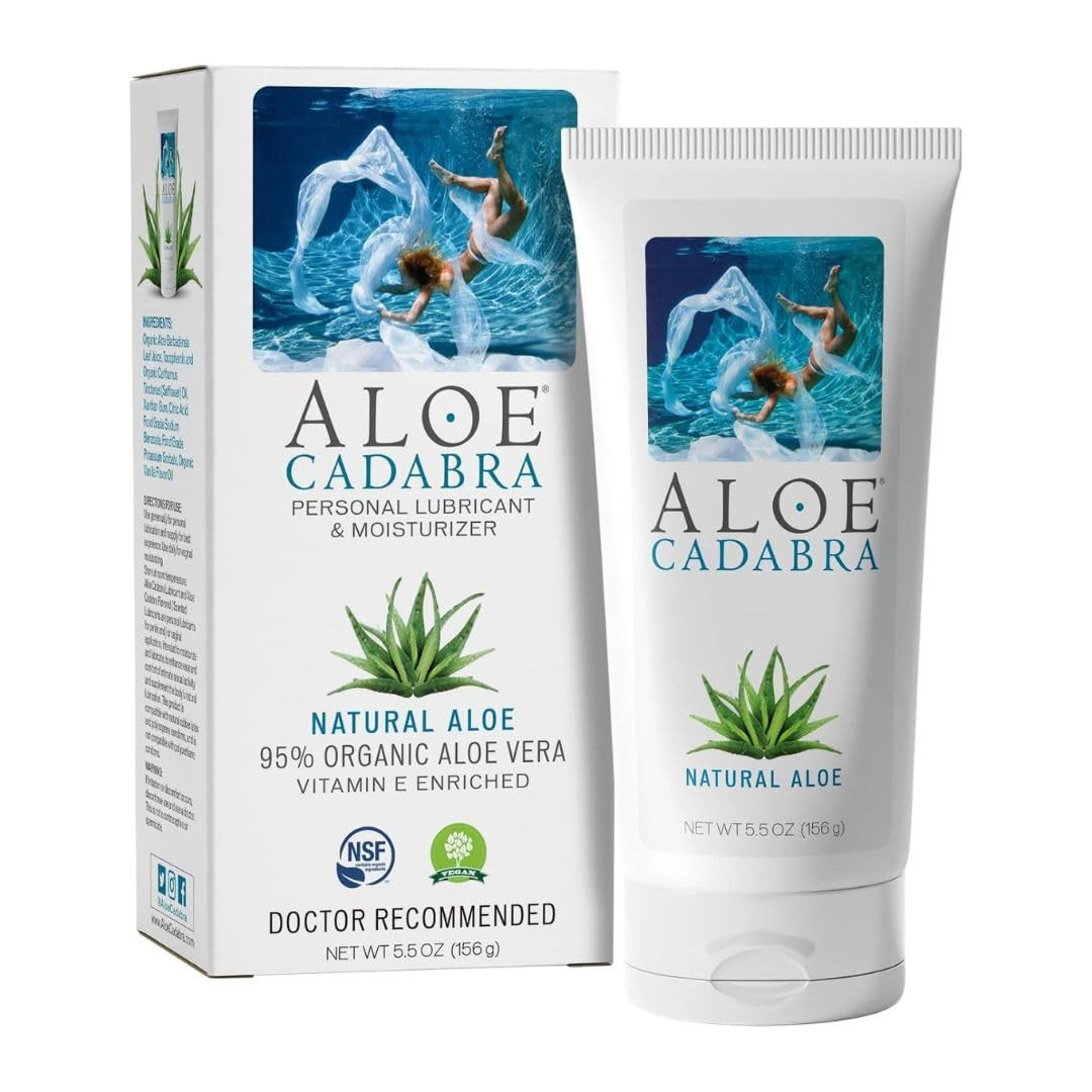 Aloe Cadabra Natural Water Based Personal Lubricant and Vaginal Moisturizer, Organic Aloe Lube fo... | Amazon (US)