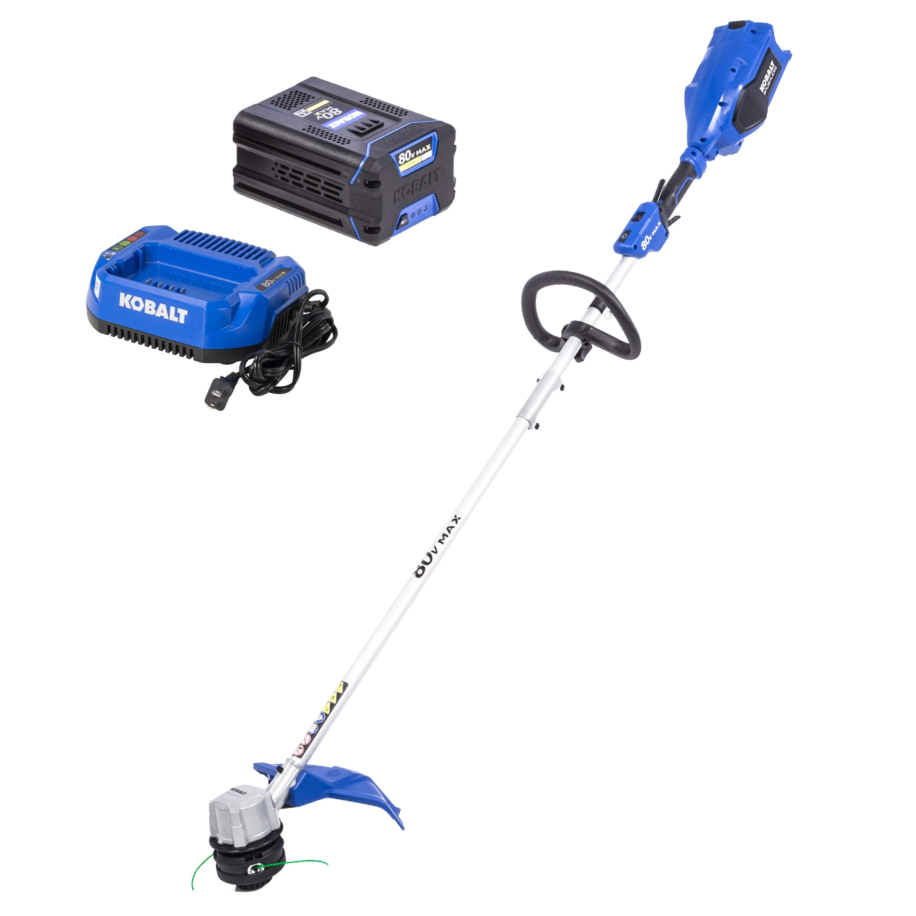 Kobalt 80-volt 16-in Straight Shaft Battery String Trimmer 2.5 Ah (Battery Included) (Charger Included) | KST 2580-06 | Lowe's