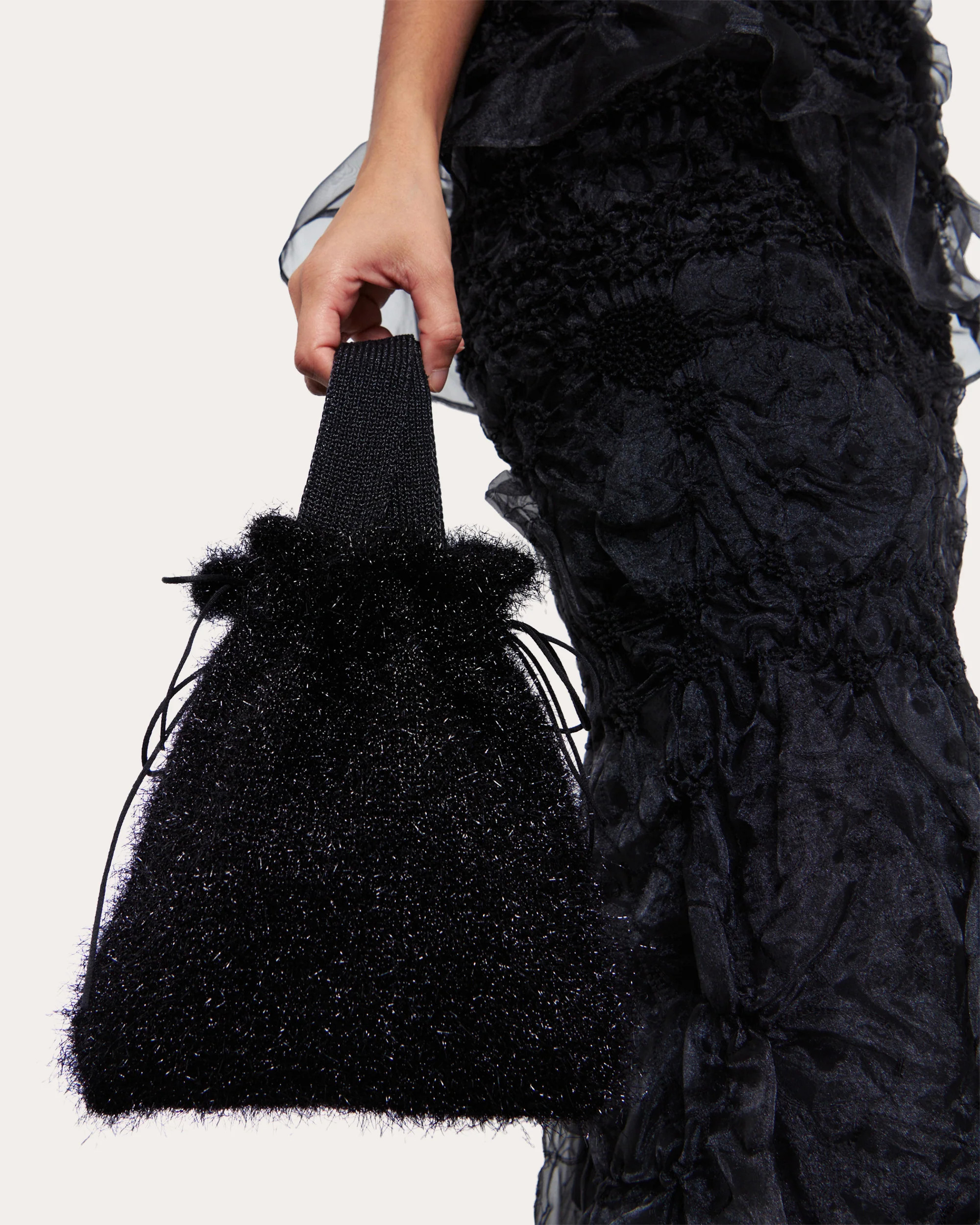 Ute Metallic Knit Bag | Olivela