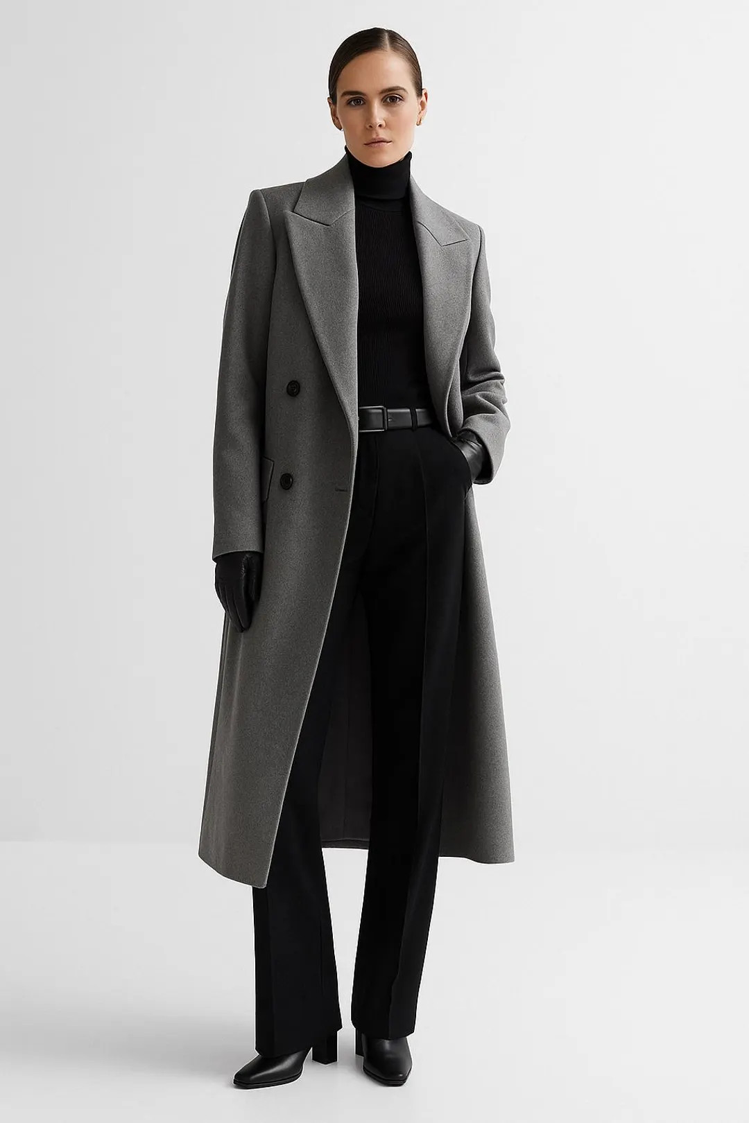 Charcoal Gray Wool Overcoat: Tailored Winter Coat by NAARVI | Etsy (US)