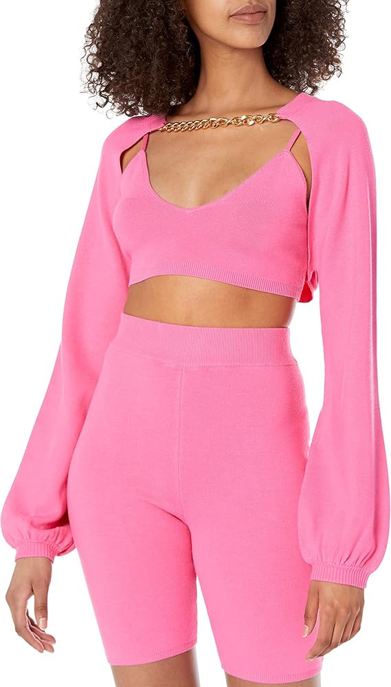 The Drop Women's Miya Bell Sleeve Sweater Shrug With Chain | Amazon (US)