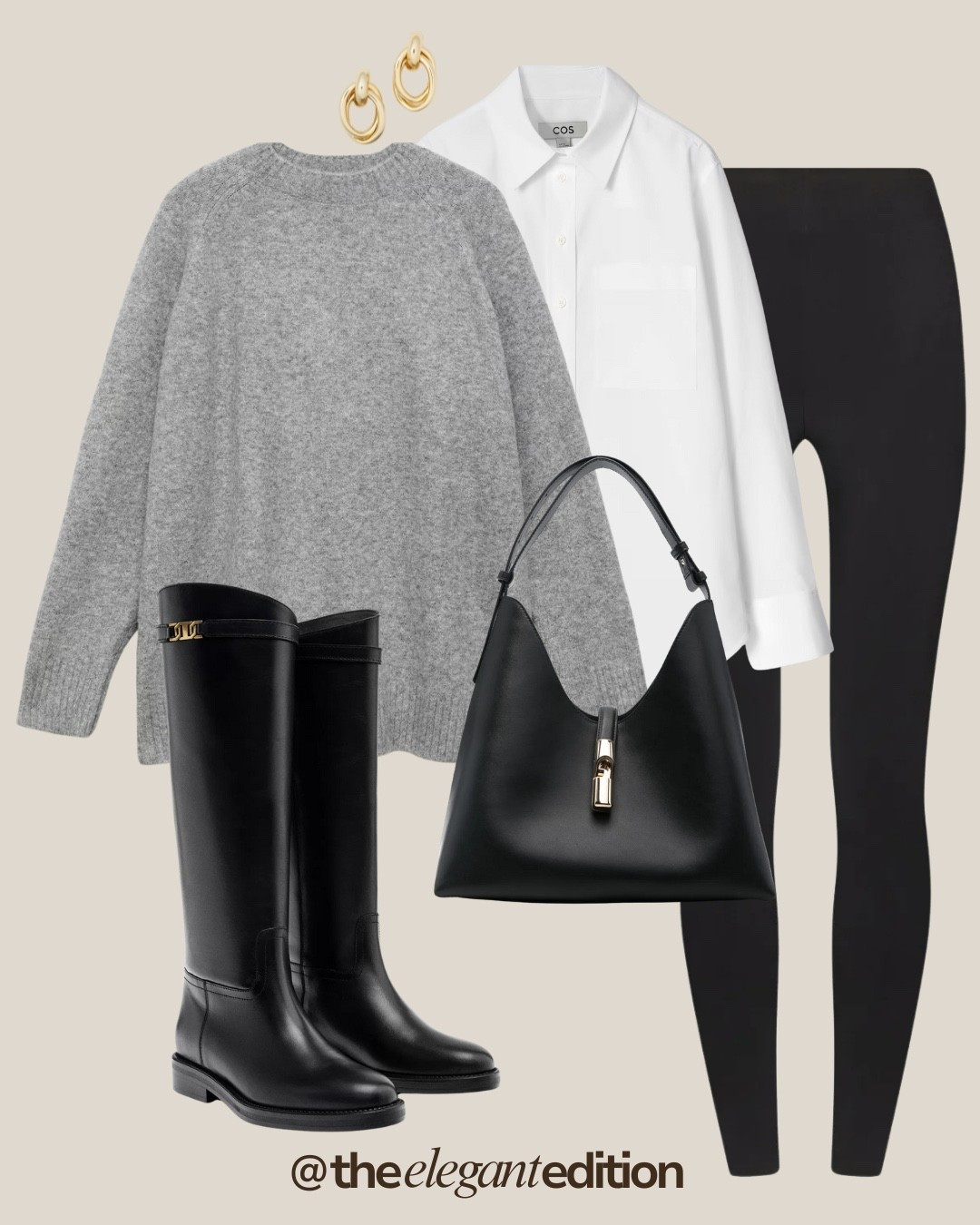 Casual chic riding boots outfit
Grey knit layered, white shirt, black leggings

#LTKeurope #LTKstyletip #ridingboots #casualchic #layeredlook

#LTKstyletip #LTKeurope #LTKwinter