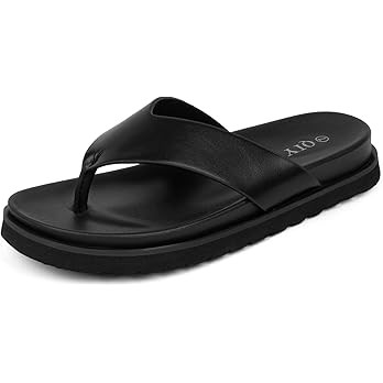 QIY Flip Flops Platform Thong Sandals for Women Open Round Toe Comfy Slip on Flats Sandals Casual... | Amazon (US)