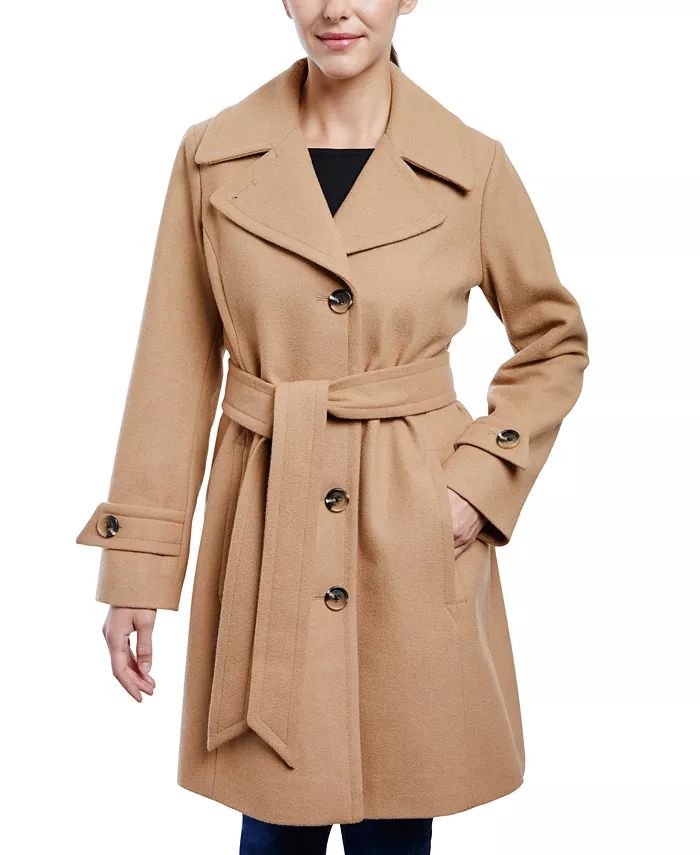 Women's Belted Peacoat, Created for Macy's | Macys (US)