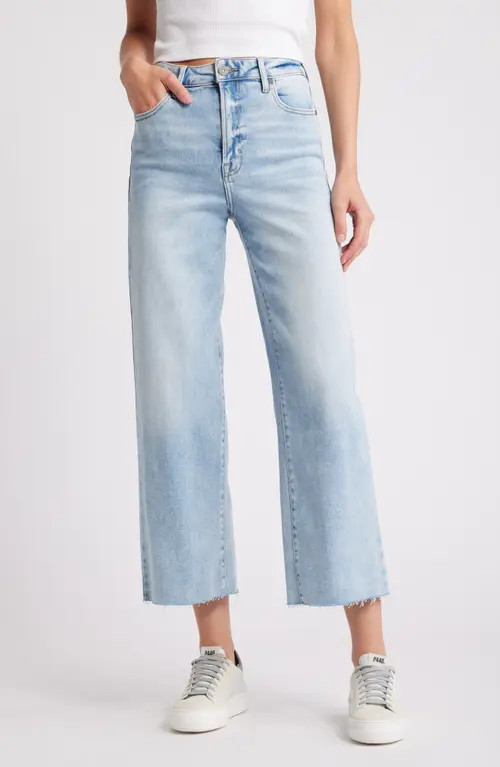 HIDDEN JEANS Clean Wide Leg Jeans in Light Wash at Nordstrom, Size 28 | Nordstrom