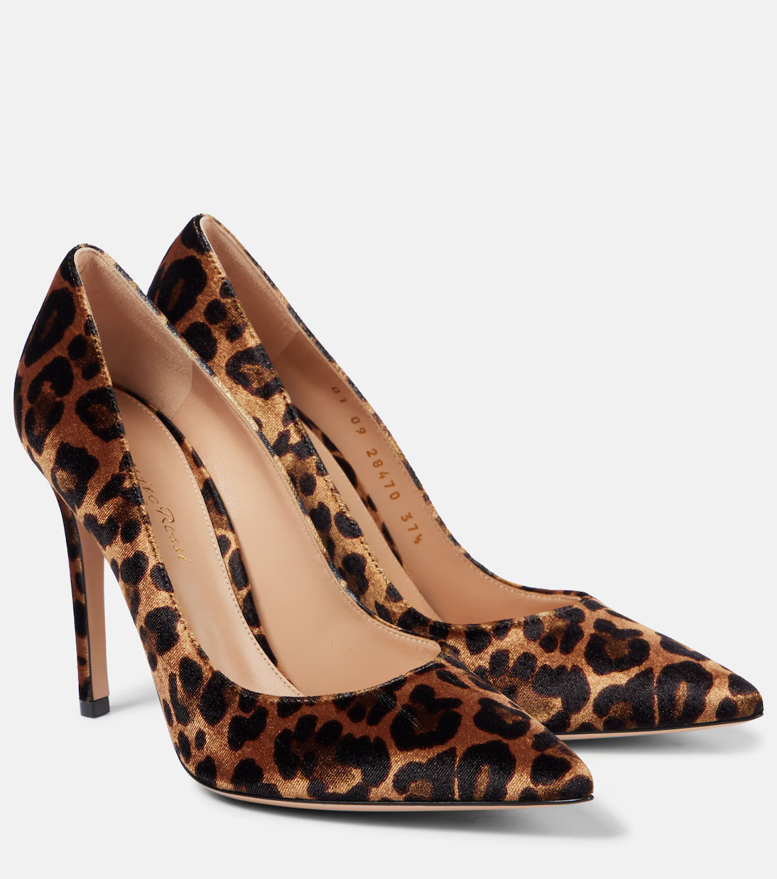 Gianvito 105 leopard-print velvet pumps | Mytheresa (US/CA)