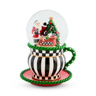 MacKenzie-Childs Check It Out Teacup Snow Globe   | Bloomingdale's Home | Bloomingdale's (US)