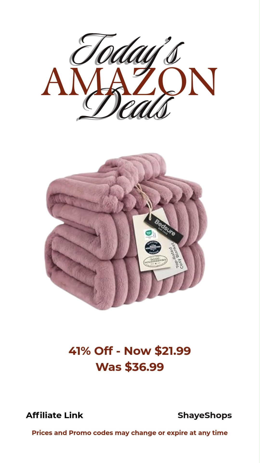 Bedsure Soft Queen Size Blanket for Bed Pink 90"x90", Birthday Gifts for Women Mom Her, Warm Lightweight Cozy Fluffy Throw Blanket Sofa, Dorm Room Home Decor, Machine Washable, amazon home finds, early prime deals, on sale 

 #LTKHome #LTKSaleAlert