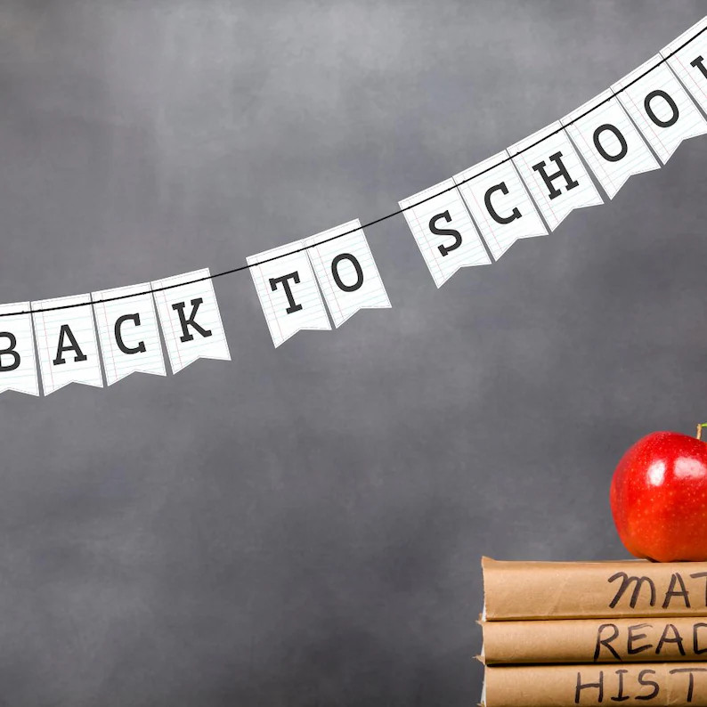 Printable Back to School Banner: First Day School Garland - Welcome Decor - Digital Download - In... | Etsy (Global)