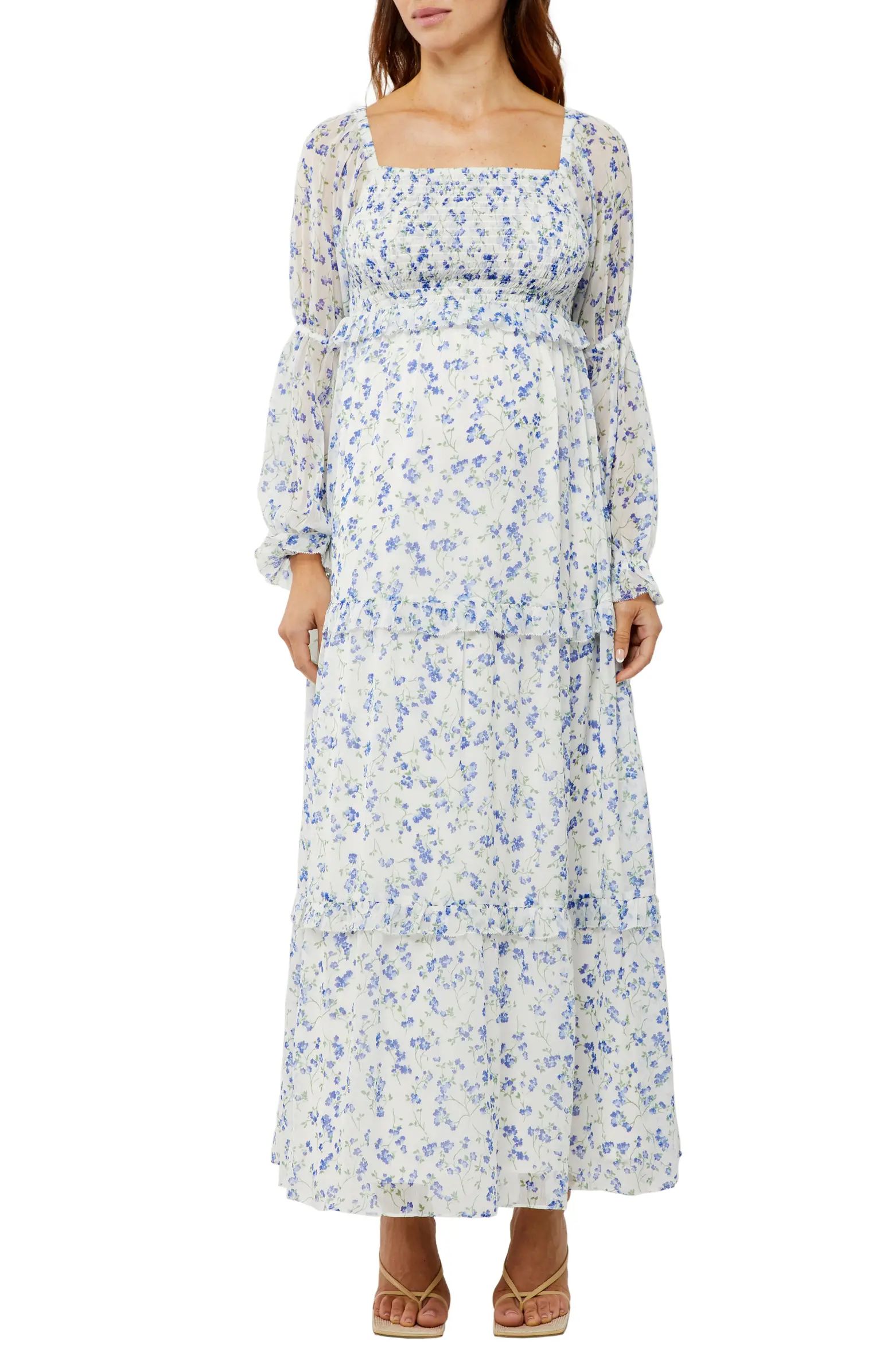 A PEA IN THE POD Smocked Floral Maternity Dress | Nordstrom | Nordstrom