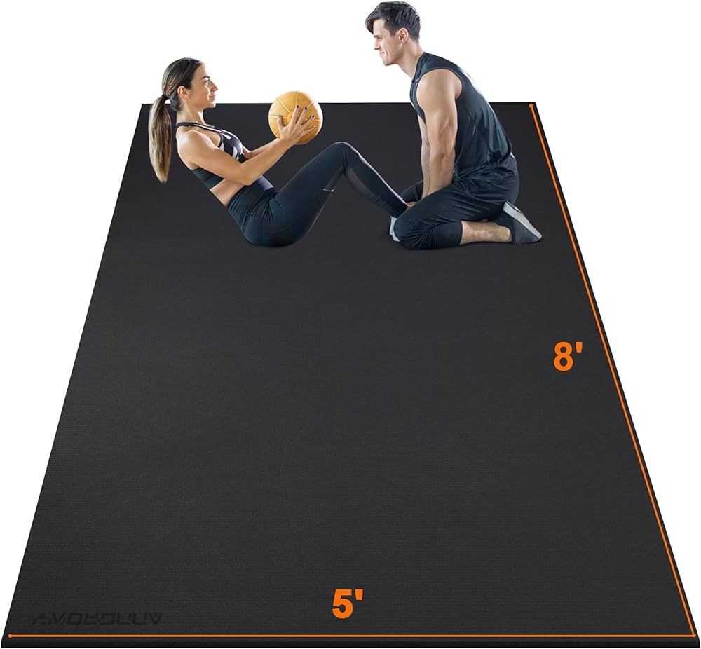 Large Exercise Mat 8'x5'|12'x6' Workout Mat for Home Gym Mats Exercise Heavy Duty Gym Flooring Fi... | Amazon (US)