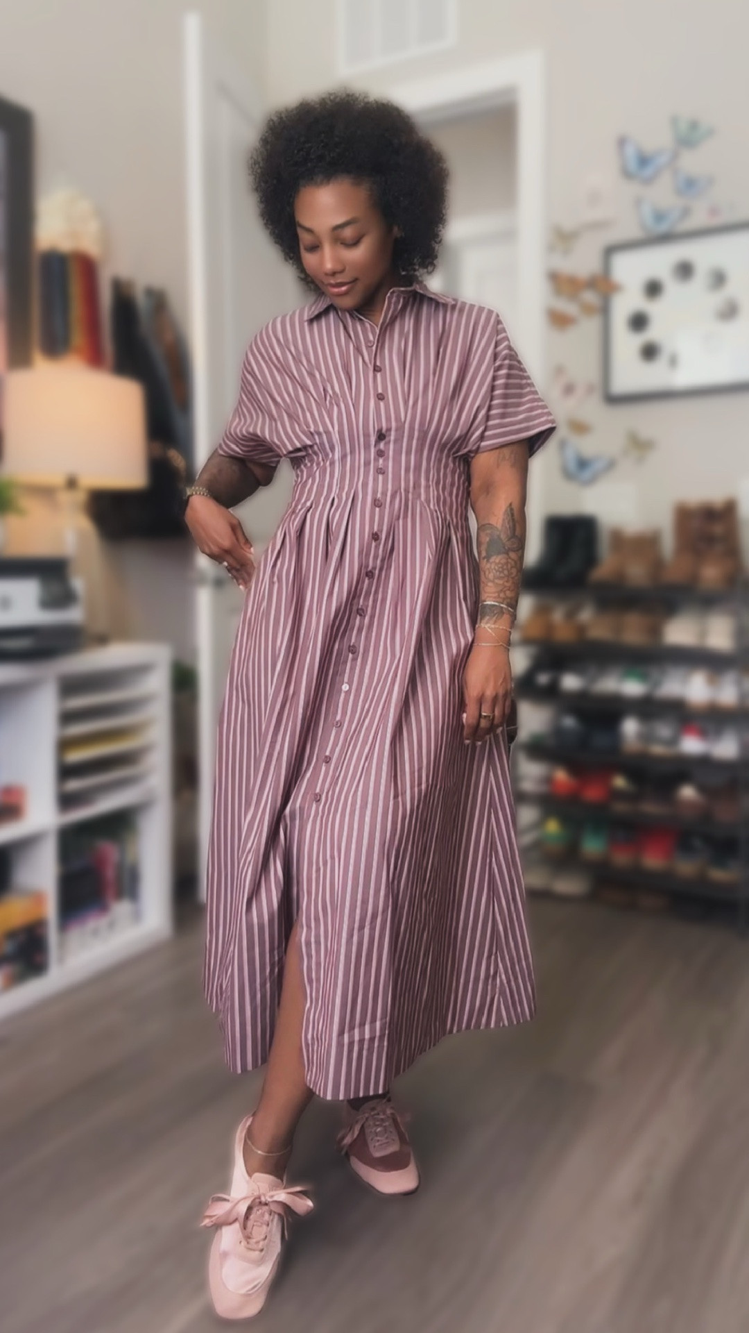 This exact dress is from Anthropologie, called The Tobie. Linked the look for less. 🩰

#LTKootd #LTKWorkwear #LTKMidsize