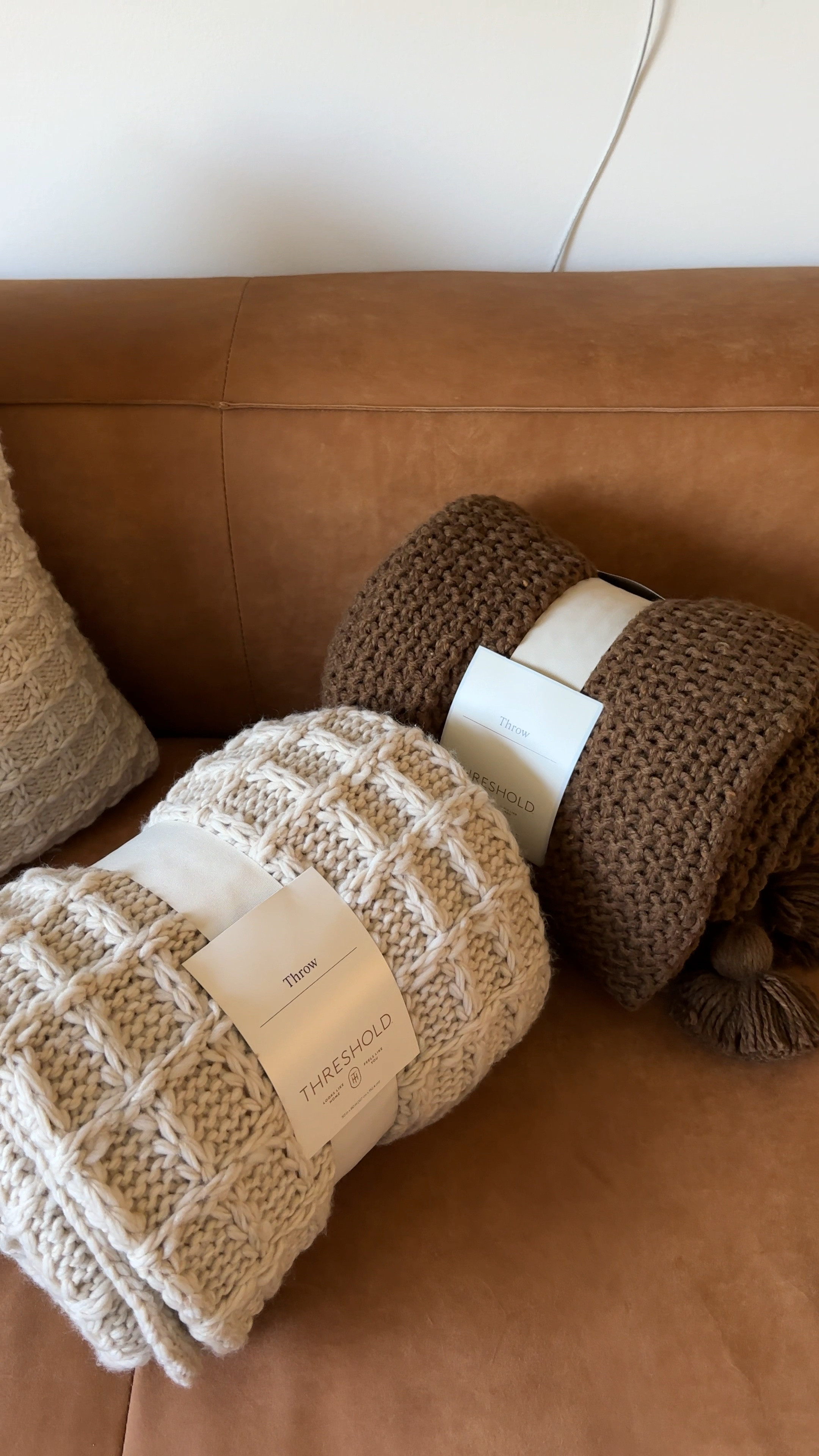 I love these textured throws, they’re chunky and will be perfect to layer on our couches. I got two different colours so it’s not too matchy matchy. 

The subtle grid woven in on the pillow and throw are perfect for fall and winter. Plus the dark brown with the big tassels are so fun. 

These are great options for throws that don’t break the bank and comes in lots of colours!



#LTKSeasonal #LTKunder50 #LTKhome