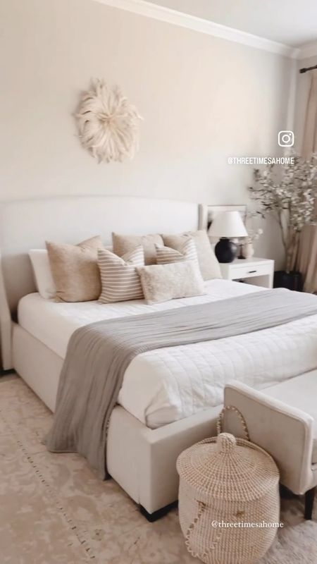 Organic modern neutral bedroom decor and furniture 

#LTKstyletip #LTKhome #LTKFind