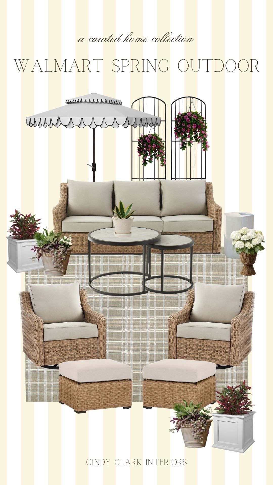Creating a cozy and warm outdoor living space you love doesn’t have to be outrageously expensive! I love this viral top selling patio set from Walmart. This set has been a top seller for 3+ years now. A beautiful woven wicker, upholstered cushions, and a great price point! 

#LTKHome #LTKSeasonal