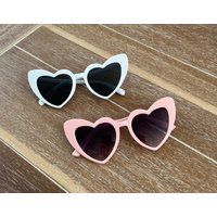 Retro Heart Sunglasses | Bridesmaid Bachelorette Party | Etsy (US)