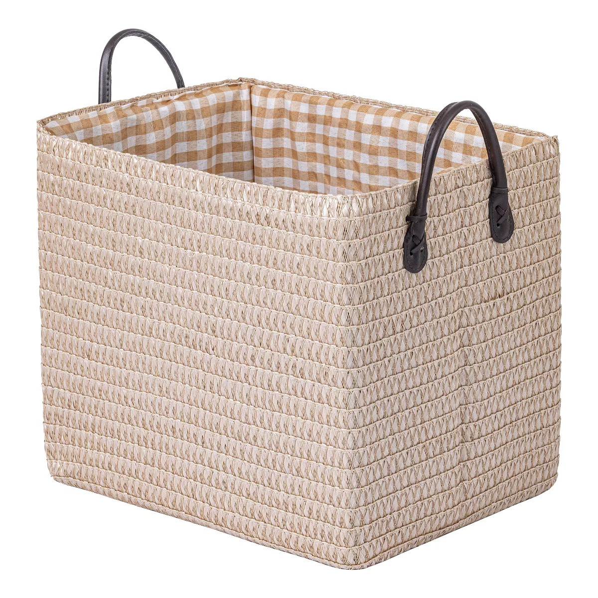 REGALWOVEN Woven Storage Basket for Clothes Shoes Organizer Bin with Handles Beige 13.8*10.2*11.8... | Target
