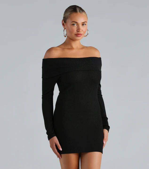 Essential Chic Off-The-Shoulder Mini Dress | Windsor Stores