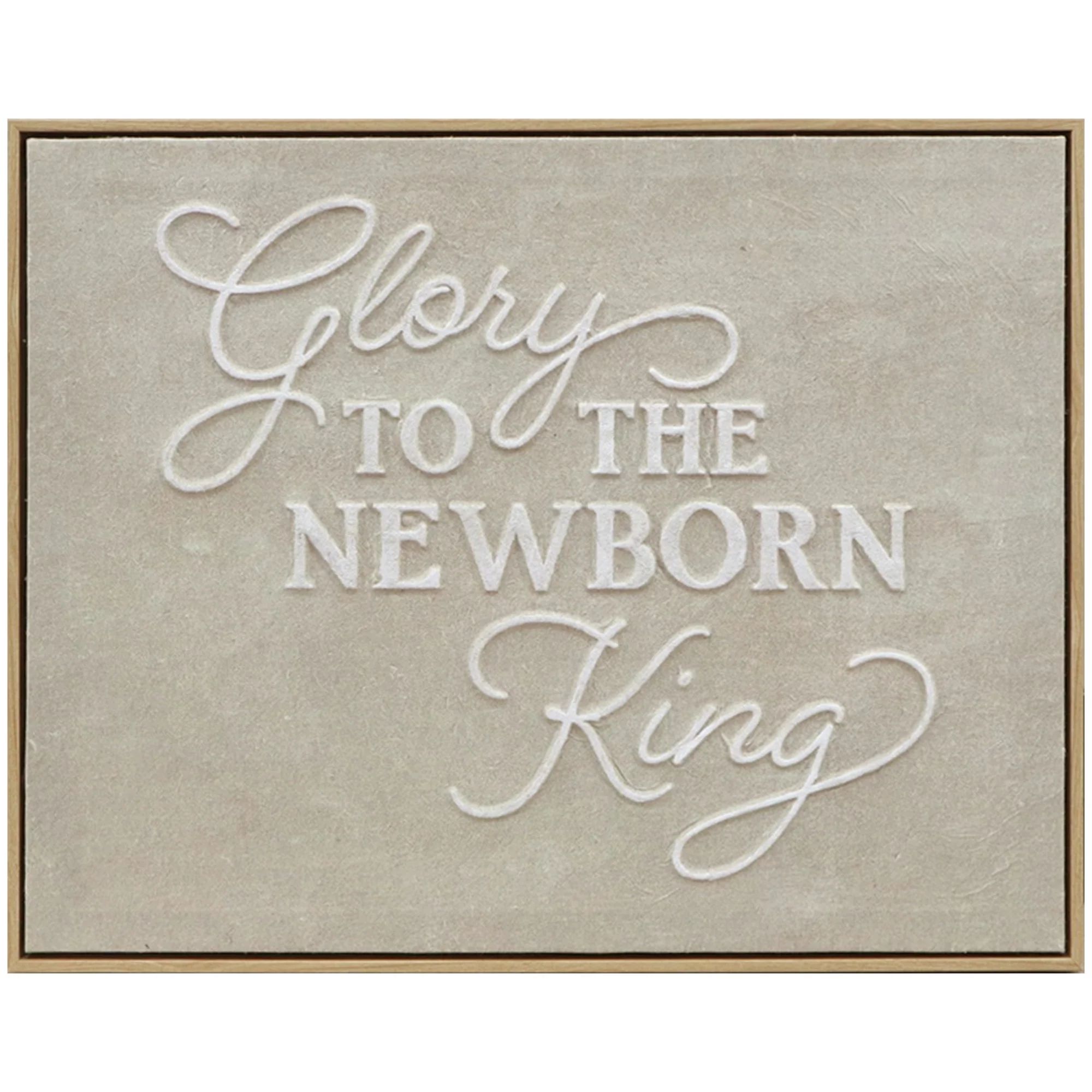 Glory to the King Framed Canvas Wall Art Christmas Decoration by Holiday Time - Walmart.com | Walmart (US)